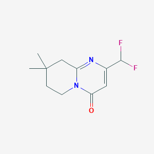 2-(Difluoromethyl)-8,8-dimethyl-4H,6H,7H,8H,9H-pyrido[1,2-a]pyrimidin-4-one