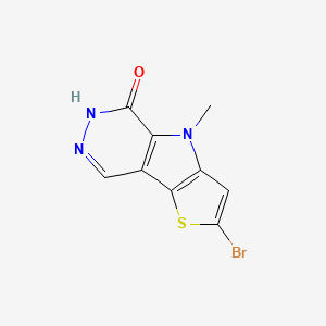 molecular formula C9H6BrN3OS B1526006 2-溴-4-甲基-4H-噻吩并[3,2-b]吡咯[3,2-d]嘧啶酮 CAS No. 1221186-56-6
