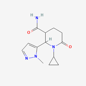 1-Cyclopropyl-2-(1-methyl-1H-pyrazol-5-yl)-6-oxopiperidine-3-carboxamide