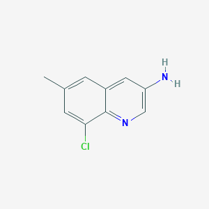 molecular formula C10H9ClN2 B15260082 8-Chloro-6-methylquinolin-3-amine CAS No. 1297654-75-1