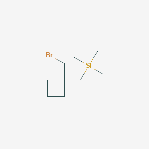 molecular formula C9H19BrSi B15260087 {[1-(Bromomethyl)cyclobutyl]methyl}trimethylsilane 