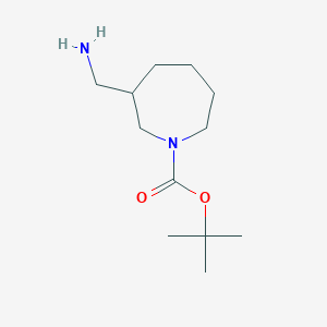 molecular formula C12H24N2O2 B1526009 叔丁基 3-(氨基甲基)氮杂环庚烷-1-羧酸酯 CAS No. 876147-47-6