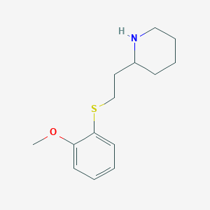 molecular formula C14H21NOS B15260095 2-(2-[(2-Methoxyphenyl)sulfanyl]ethyl)piperidine 