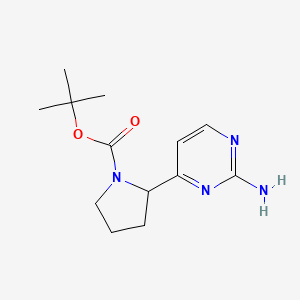 B1526010 Tert-butyl 2-(2-aminopyrimidin-4-yl)pyrrolidine-1-carboxylate CAS No. 1197850-17-1