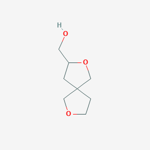 molecular formula C8H14O3 B15260102 (2,7-Dioxaspiro[4.4]nonan-3-YL)methanol 