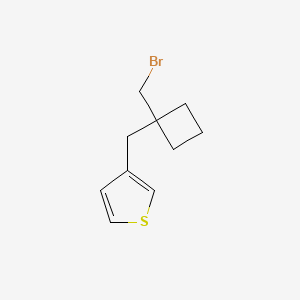 3-([1-(Bromomethyl)cyclobutyl]methyl)thiophene