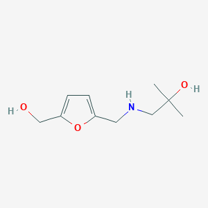 molecular formula C10H17NO3 B15260137 1-({[5-(Hydroxymethyl)furan-2-yl]methyl}amino)-2-methylpropan-2-ol 