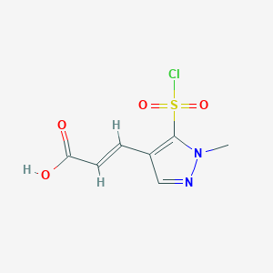 (2E)-3-[5-(Chlorosulfonyl)-1-methyl-1H-pyrazol-4-yl]prop-2-enoic acid