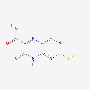 molecular formula C8H6N4O3S B15260157 7-Hydroxy-2-(methylsulfanyl)pteridine-6-carboxylic acid 