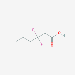 molecular formula C6H10F2O2 B15260174 3,3-difluorohexanoic Acid CAS No. 175286-62-1