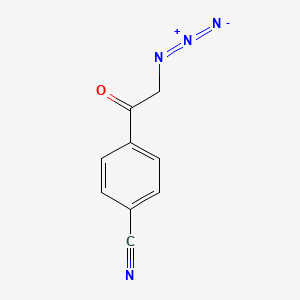 molecular formula C9H6N4O B1526018 4-(2-叠氮乙酰基)苯甲腈 CAS No. 622787-69-3