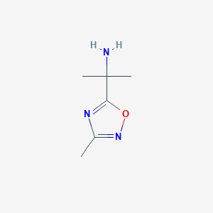 molecular formula C6H11N3O B15260194 2-(3-Methyl-1,2,4-oxadiazol-5-yl)propan-2-amine 