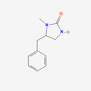molecular formula C11H14N2O B1526020 5-苄基-1-甲基咪唑烷-2-酮 CAS No. 1368437-55-1