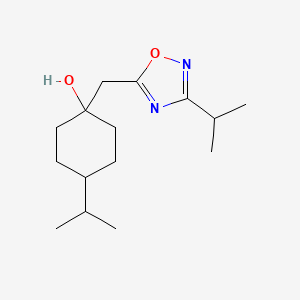 4-(Propan-2-yl)-1-{[3-(propan-2-yl)-1,2,4-oxadiazol-5-yl]methyl}cyclohexan-1-ol