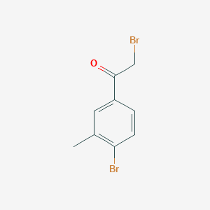 molecular formula C9H8Br2O B1526021 2-Bromo-1-(4-bromo-3-methylphenyl)ethanone CAS No. 3114-08-7