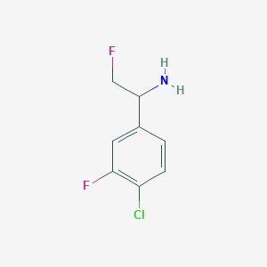 1-(4-Chloro-3-fluorophenyl)-2-fluoroethan-1-amine