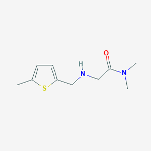 molecular formula C10H16N2OS B15260252 N,N-Dimethyl-2-{[(5-methylthiophen-2-yl)methyl]amino}acetamide 