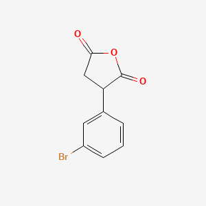 molecular formula C10H7BrO3 B15260273 3-(3-Bromophenyl)oxolane-2,5-dione 