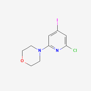 molecular formula C9H10ClIN2O B1526028 4-(6-氯-4-碘吡啶-2-基)吗啉 CAS No. 1276110-16-7