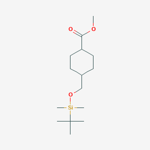 molecular formula C15H30O3Si B1526029 4-[[[(1,1-二甲基乙基)二甲基甲硅烷基]氧基]甲基]-环己烷甲酸甲酯 CAS No. 1308837-69-5