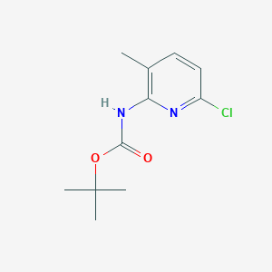 molecular formula C11H15ClN2O2 B1526030 Tert-butyl 6-chloro-3-methylpyridin-2-ylcarbamate CAS No. 679392-20-2