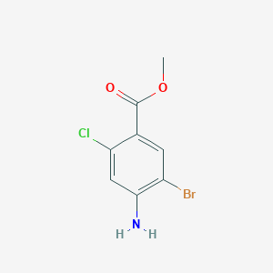 molecular formula C8H7BrClNO2 B1526031 4-Amino-5-bromo-2-chloro-benzoic acid methyl ester CAS No. 868406-71-7