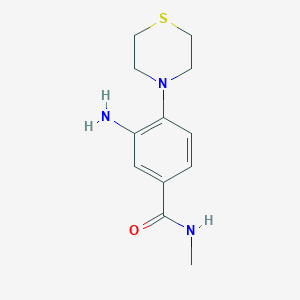 molecular formula C12H17N3OS B15260315 3-amino-N-methyl-4-(thiomorpholin-4-yl)benzamide CAS No. 1235439-18-5