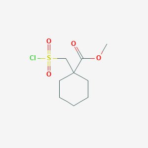 molecular formula C9H15ClO4S B1526032 1-氯磺酰甲基环己烷羧酸甲酯 CAS No. 374931-27-8
