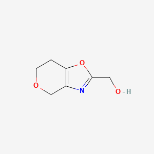 molecular formula C7H9NO3 B15260344 4H,6H,7H-Pyrano[3,4-D][1,3]oxazol-2-ylmethanol 