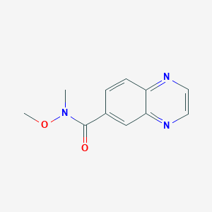 B1526036 N-methoxy-N-methylquinoxaline-6-carboxamide CAS No. 875558-38-6