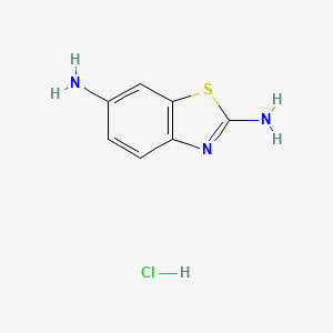 molecular formula C7H8ClN3S B15260384 1,3-Benzothiazole-2,6-diamine hydrochloride 