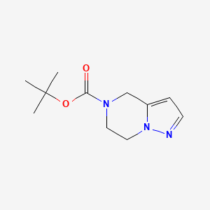 molecular formula C11H17N3O2 B1526039 叔丁基 6,7-二氢吡唑并[1,5-a]哒嗪-5(4H)-羧酸酯 CAS No. 165894-06-4