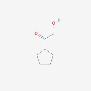 molecular formula C7H12O2 B15260393 1-Cyclopentyl-2-hydroxyethanone 