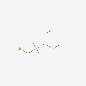 molecular formula C9H19Br B15260397 1-Bromo-3-ethyl-2,2-dimethylpentane 