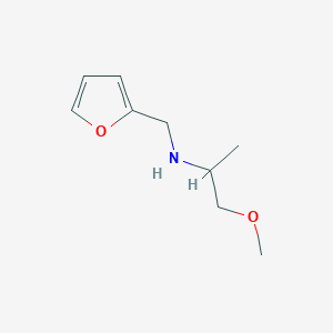 molecular formula C9H15NO2 B15260406 (Furan-2-ylmethyl)(1-methoxypropan-2-YL)amine 