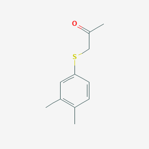 molecular formula C11H14OS B15260439 1-[(3,4-Dimethylphenyl)sulfanyl]propan-2-one 