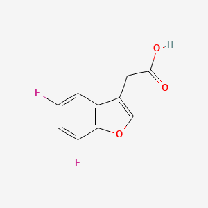 2-(5,7-Difluoro-1-benzofuran-3-yl)acetic acid