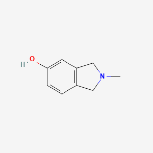 molecular formula C9H11NO B15260500 2-methyl-2,3-dihydro-1H-isoindol-5-ol 