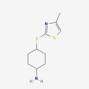 4-[(4-Methyl-1,3-thiazol-2-yl)sulfanyl]cyclohexan-1-amine