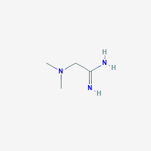 molecular formula C4H11N3 B15260544 2-(Dimethylamino)ethanimidamide 