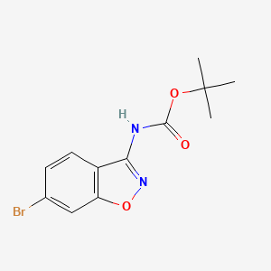 molecular formula C12H13BrN2O3 B1526057 Tert-butyl 6-bromobenzo[d]isoxazol-3-ylcarbamate CAS No. 1214899-76-9