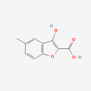 molecular formula C10H8O4 B15260604 3-Hydroxy-5-methyl-1-benzofuran-2-carboxylic acid 