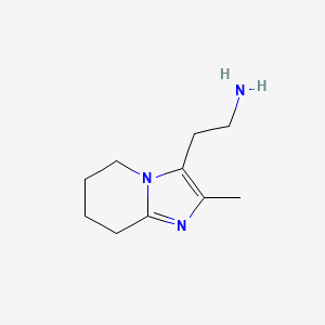 molecular formula C10H17N3 B15260650 2-{2-methyl-5H,6H,7H,8H-imidazo[1,2-a]pyridin-3-yl}ethan-1-amine CAS No. 1193387-82-4