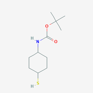 molecular formula C11H21NO2S B1526066 (4-Mercapto-cyclohexyl)-carbamic acid tert-butyl ester CAS No. 1353979-18-6