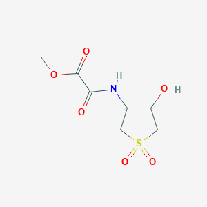 molecular formula C7H11NO6S B15260676 Methyl[(4-hydroxy-1,1-dioxo-1lambda6-thiolan-3-yl)carbamoyl]formate 