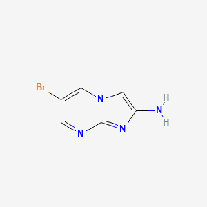 molecular formula C6H5BrN4 B1526071 6-溴咪唑并[1,2-a]嘧啶-2-胺 CAS No. 1103861-39-7