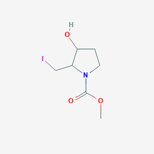 Methyl 3-hydroxy-2-(iodomethyl)pyrrolidine-1-carboxylate