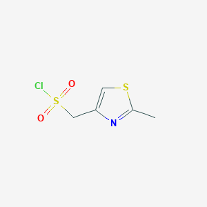 molecular formula C5H6ClNO2S2 B1526073 (2-甲基-1,3-噻唑-4-基)甲磺酰氯 CAS No. 1000394-87-5