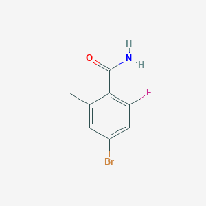 molecular formula C8H7BrFNO B1526074 4-溴-2-氟-6-甲基苯甲酰胺 CAS No. 1242156-51-9