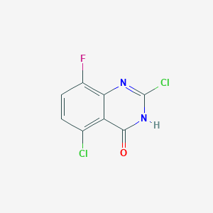 molecular formula C8H3Cl2FN2O B15260757 2,5-Dichloro-8-fluoroquinazolin-4-ol 